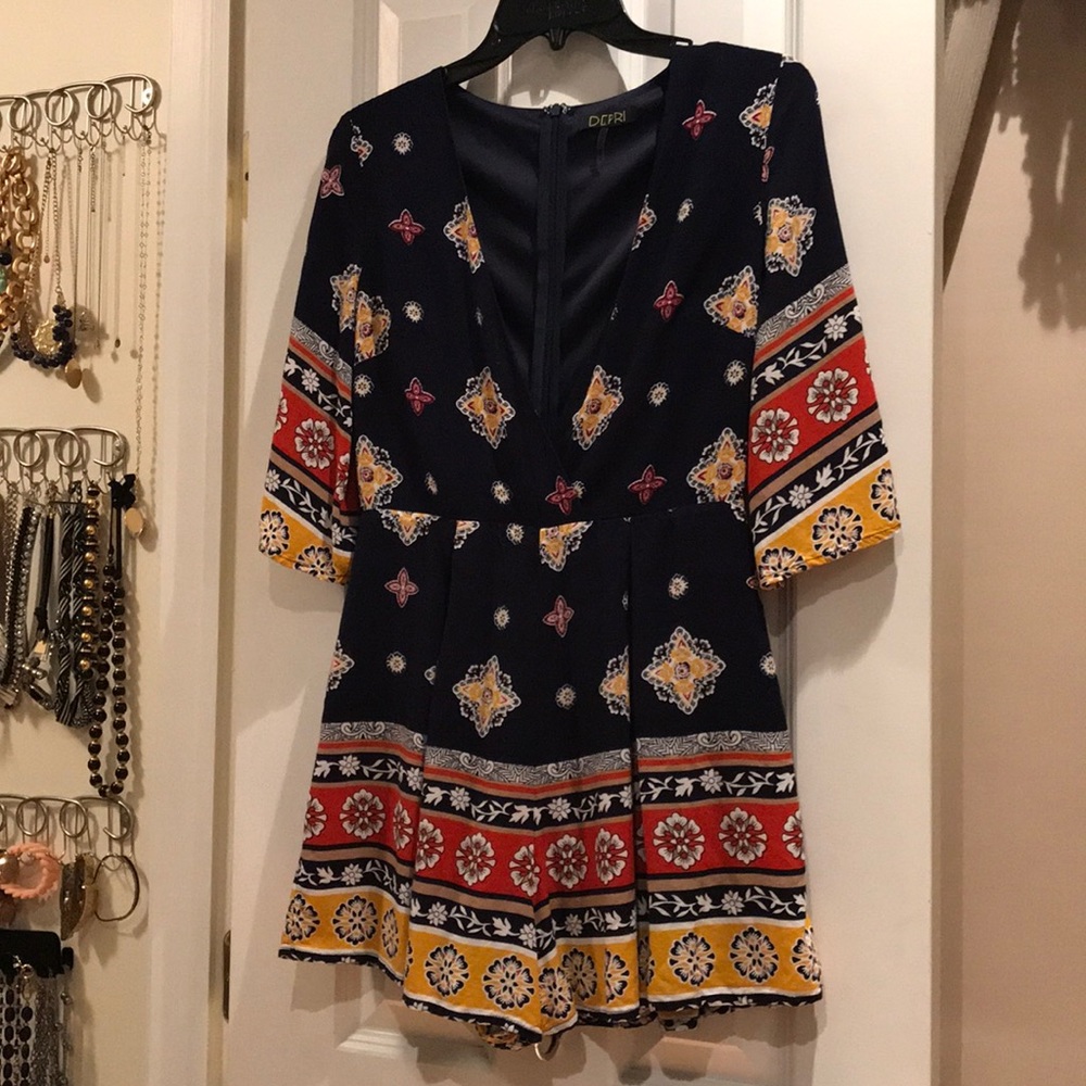 V neck romper